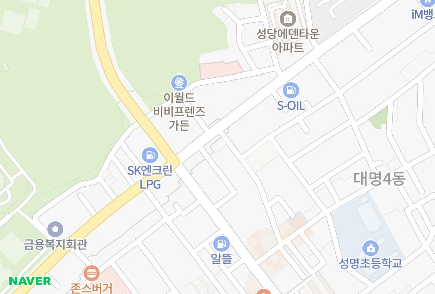 대구광역시 남구 대명동 골든뷰파크 위치·실거래 시세 지도