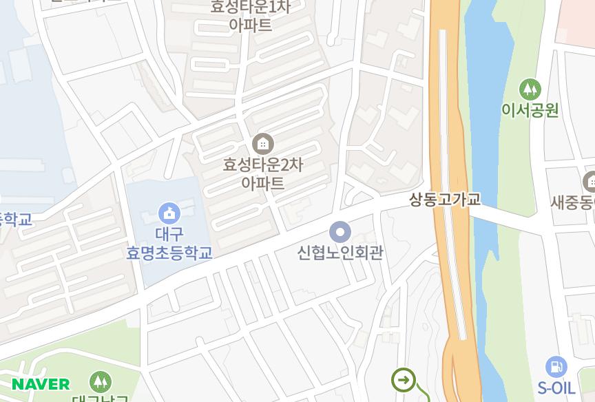 대구광역시 남구 봉덕동 청구효성하이츠 위치·실거래 시세 지도
