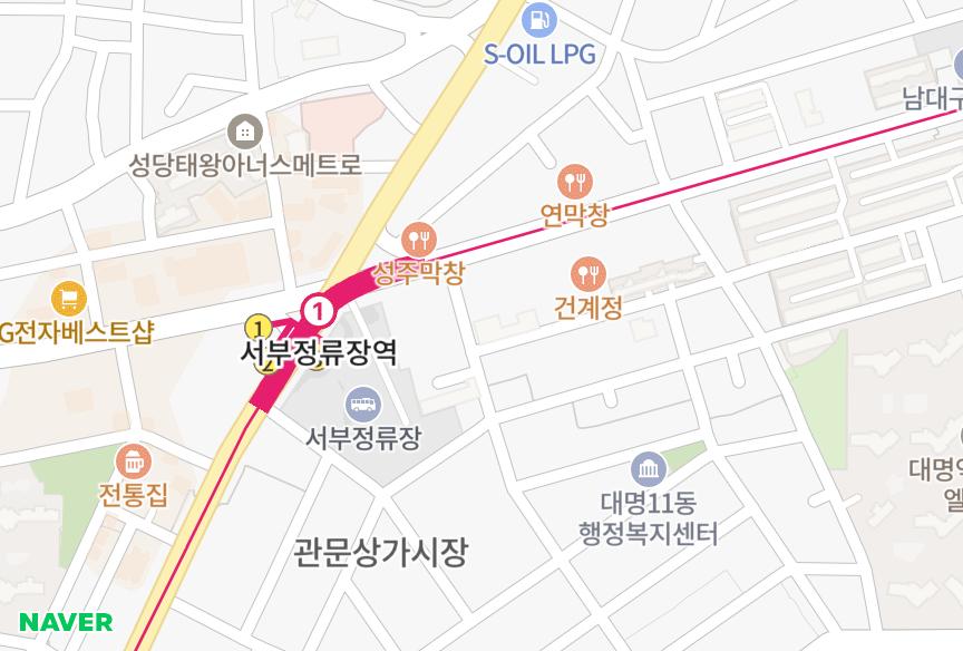 대구광역시 남구 대명동 대명헤리티지 위치·실거래 시세 지도