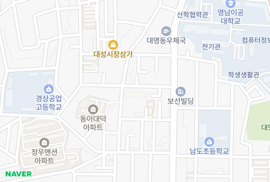 대구광역시 남구 대명동 청구로얄하이츠 위치·실거래 시세 지도