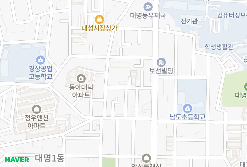 대구광역시 남구 대명동 호창프레시앙 위치·실거래 시세 지도