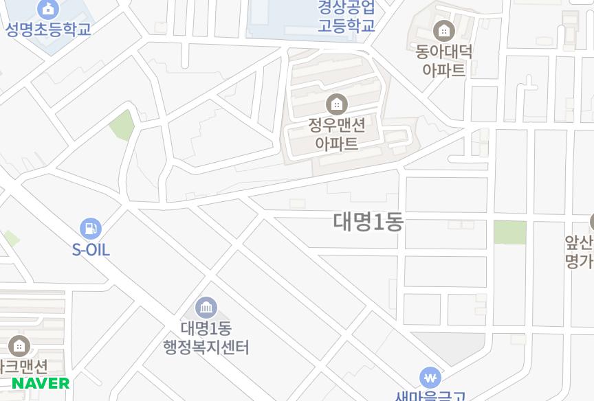 대구광역시 남구 대명동 사랑채 위치·실거래 시세 지도