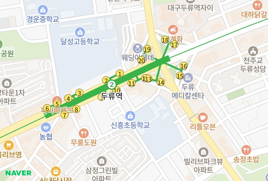 대구광역시 달서구 두류동 벽산타워 위치·실거래 시세 지도
