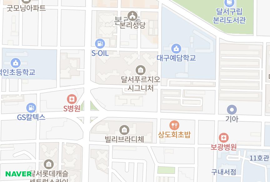 대구광역시 달서구 본리동 대일 위치·실거래 시세 지도