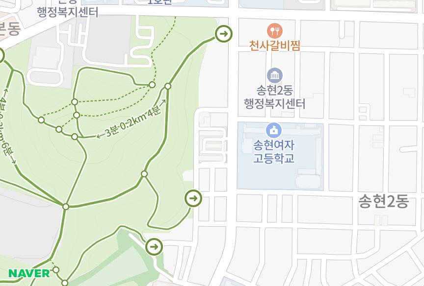 대구광역시 달서구 송현동 송현 위치·실거래 시세 지도