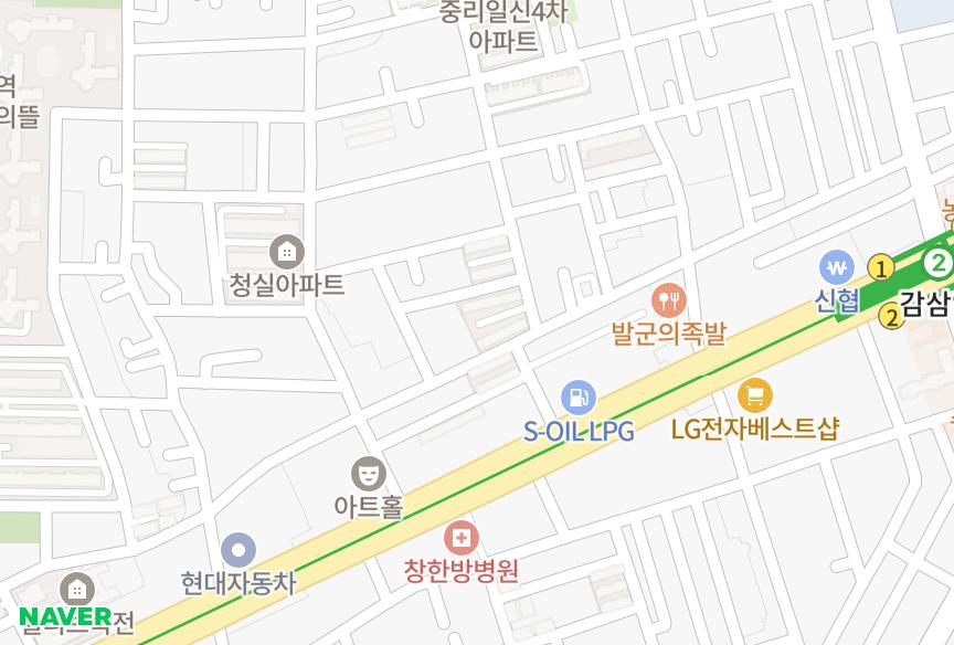 대구광역시 달서구 감삼동 대운 위치·실거래 시세 지도