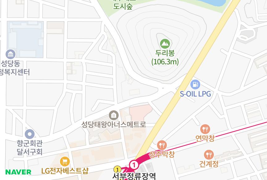 대구광역시 달서구 성당동 성인 위치·실거래 시세 지도