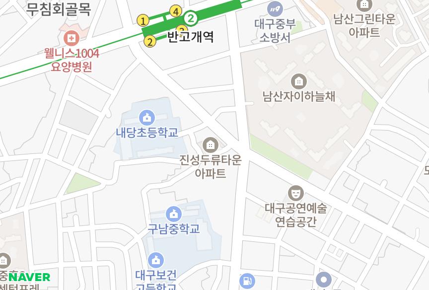 대구광역시 달서구 두류동 두류진성타운 위치·실거래 시세 지도