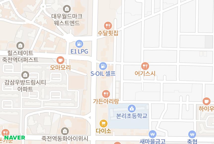 대구광역시 달서구 감삼동 죽전역인터불고라비다 위치·실거래 시세 지도