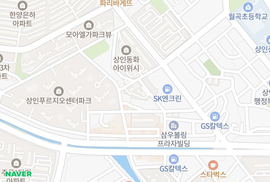 대구광역시 달서구 상인동 상인보라2차 위치·실거래 시세 지도