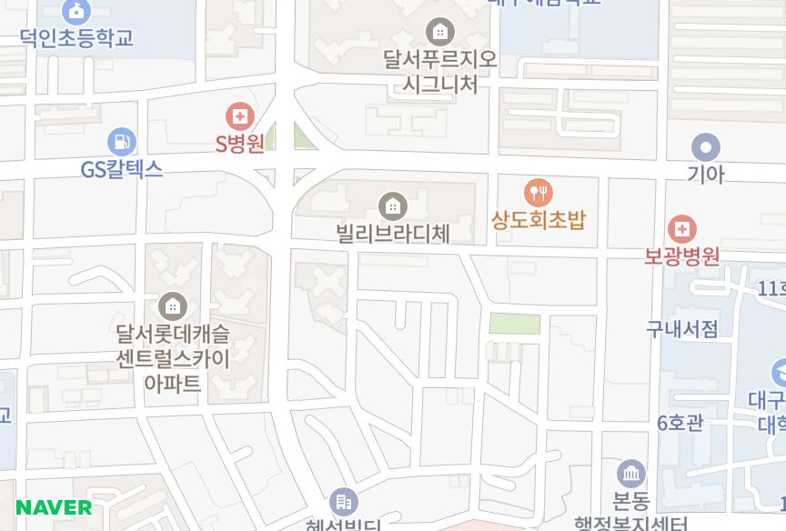 대구광역시 달서구 본동 대영 위치·실거래 시세 지도