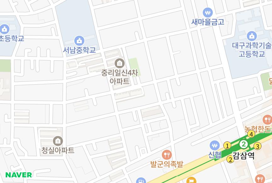 대구광역시 달서구 감삼동 일신 위치·실거래 시세 지도