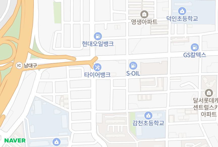 대구광역시 달서구 본동 화정리치빌 위치·실거래 시세 지도