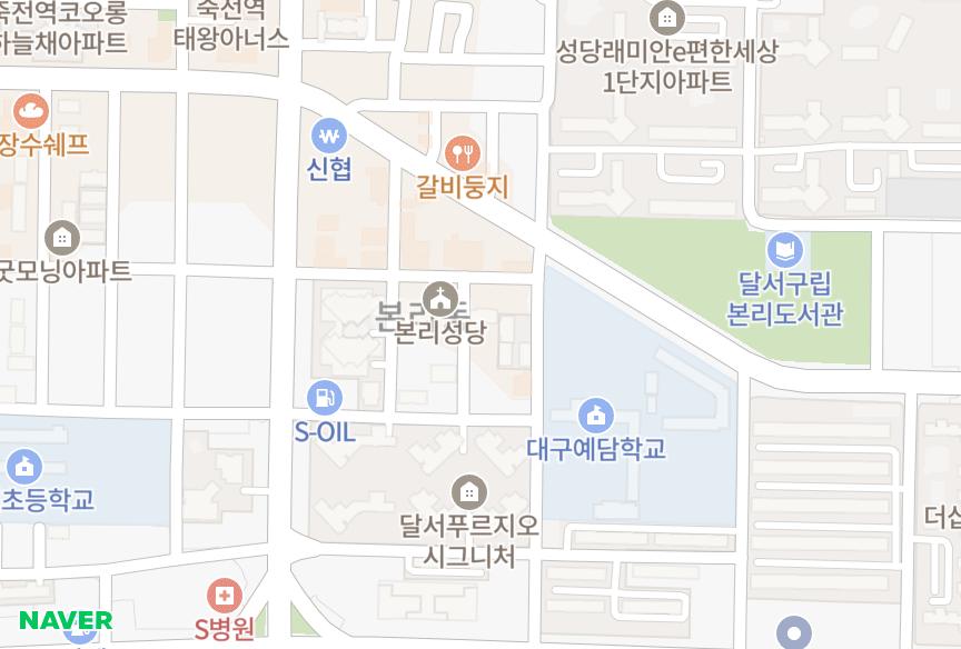 대구광역시 달서구 본리동 도담도담채 위치·실거래 시세 지도