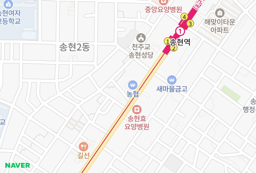 대구광역시 달서구 송현동 드림팰리스 위치·실거래 시세 지도