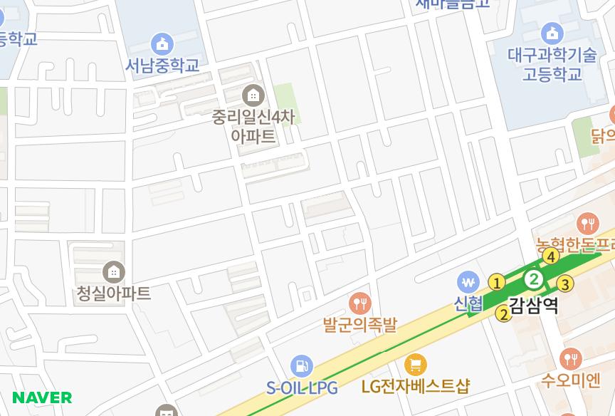 대구광역시 달서구 감삼동 감삼우일 위치·실거래 시세 지도