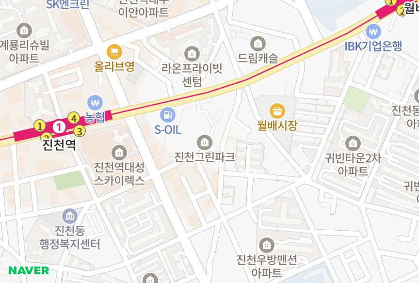 대구광역시 달서구 진천동 진천그린파크 위치·실거래 시세 지도