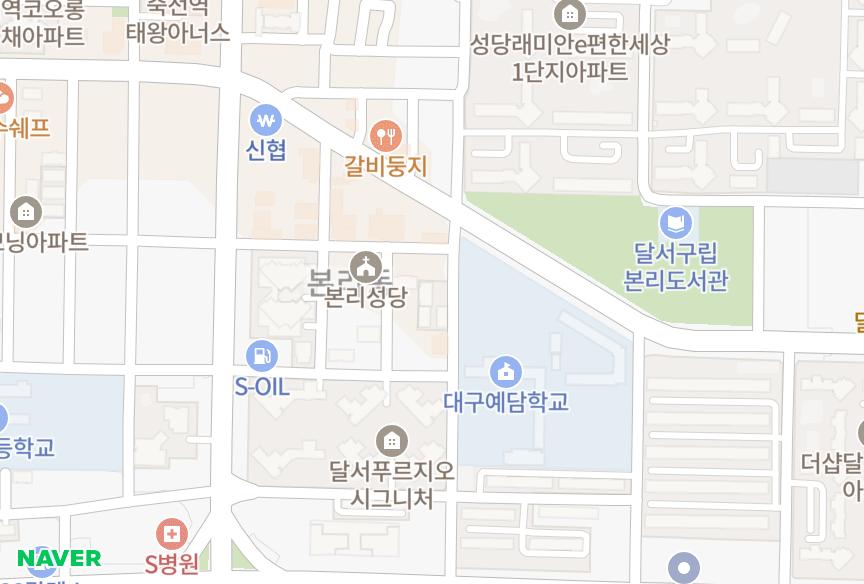 대구광역시 달서구 본리동 로얄센트로 위치·실거래 시세 지도