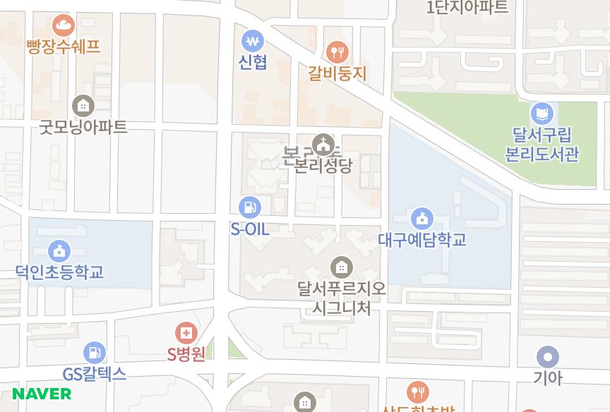 대구광역시 달서구 본리동 퀸즈드림 위치·실거래 시세 지도
