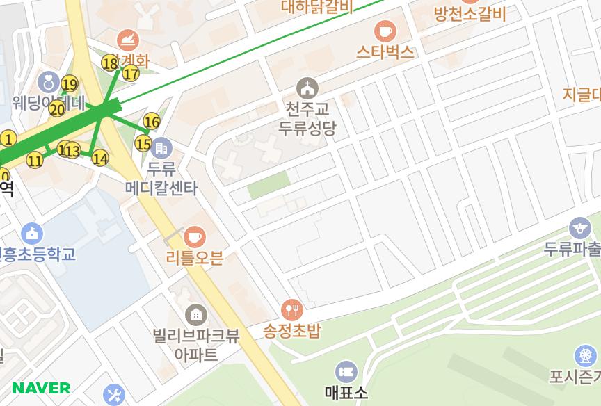 대구광역시 달서구 두류동 하늘정원 위치·실거래 시세 지도