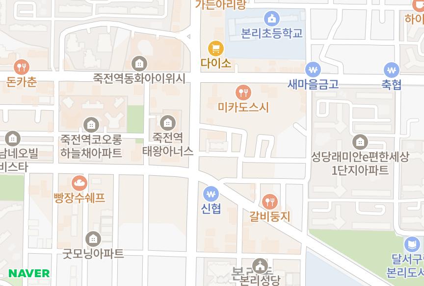 대구광역시 달서구 본리동 우성 위치·실거래 시세 지도