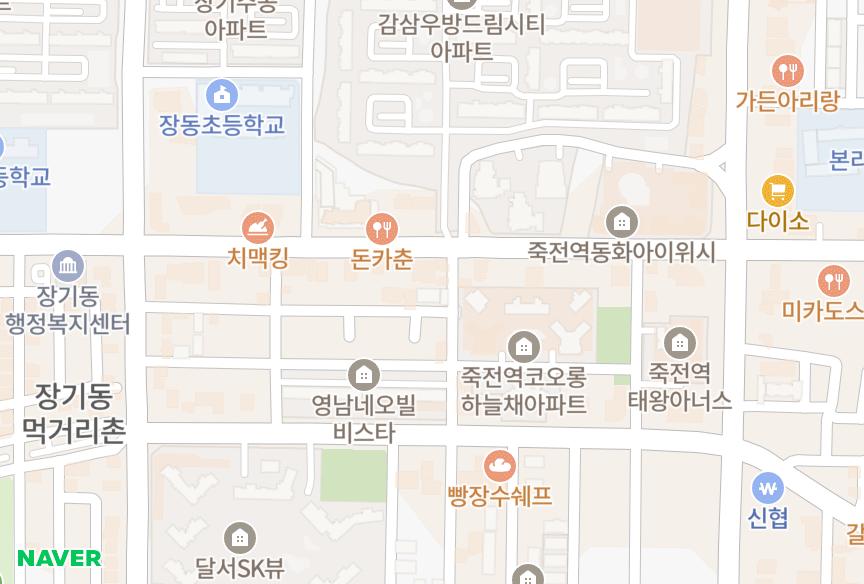 대구광역시 달서구 장기동 태영타운 위치·실거래 시세 지도