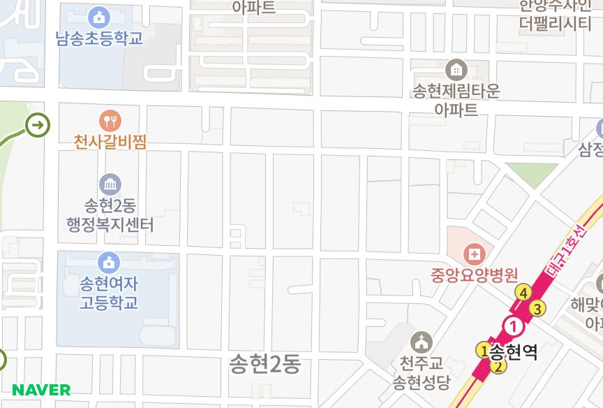 대구광역시 달서구 송현동 센텀시티 위치·실거래 시세 지도