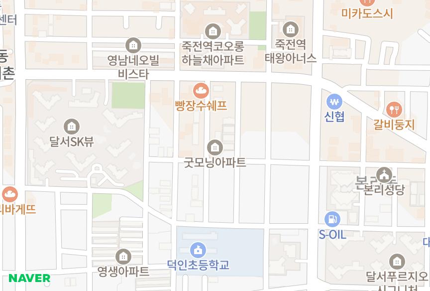 대구광역시 달서구 본리동 굿모닝 위치·실거래 시세 지도