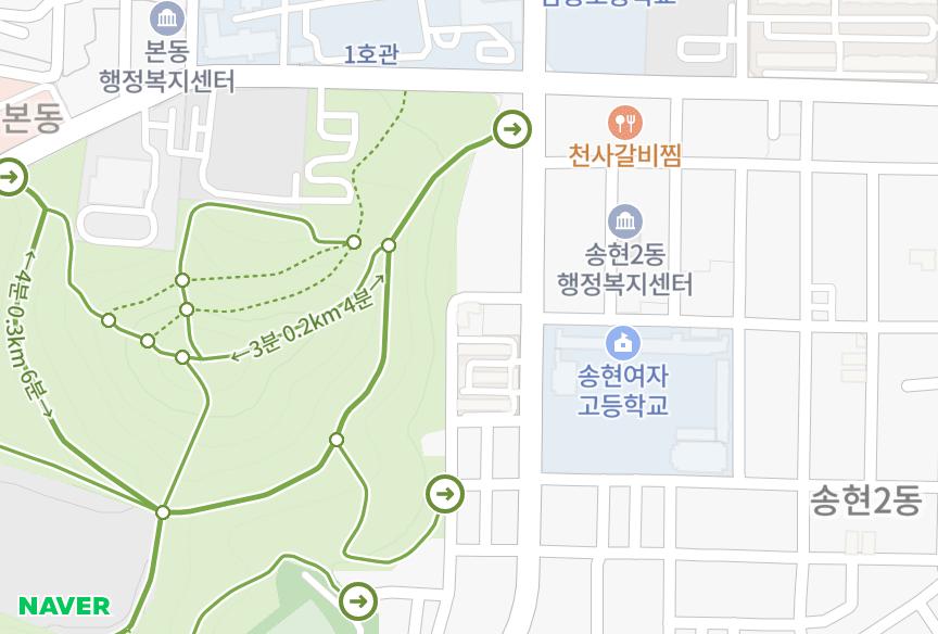 대구광역시 달서구 송현동 성한 위치·실거래 시세 지도