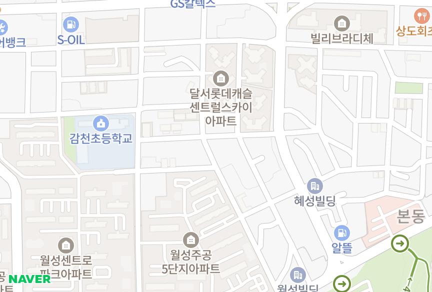 대구광역시 달서구 본동 디대운팔레스 위치·실거래 시세 지도
