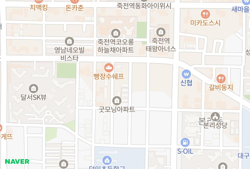 대구광역시 달서구 본리동 아너스뷰 위치·실거래 시세 지도