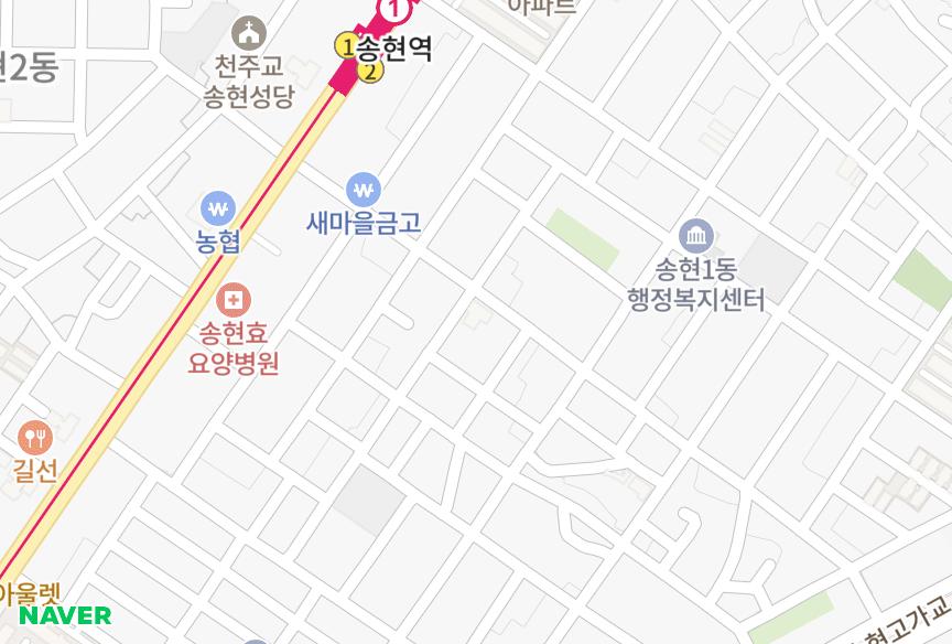 대구광역시 달서구 송현동 송현블리스타운 위치·실거래 시세 지도