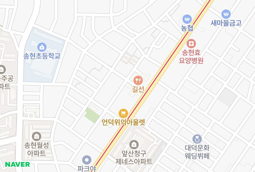 대구광역시 달서구 송현동 파크맨션 위치·실거래 시세 지도
