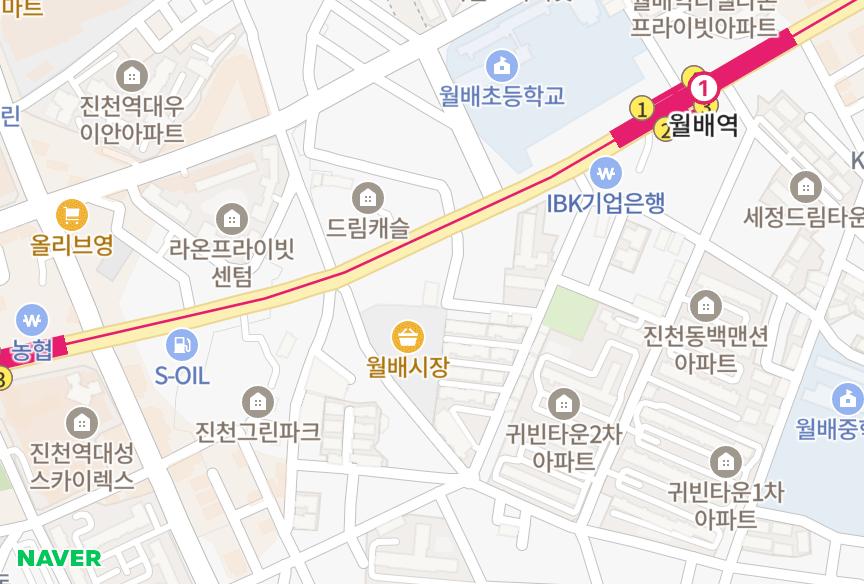 대구광역시 달서구 진천동 월배제니스 위치·실거래 시세 지도