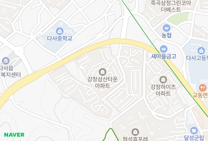 대구광역시 달성군 다사읍 매곡리 강창1차삼산타운 위치·실거래 시세 지도