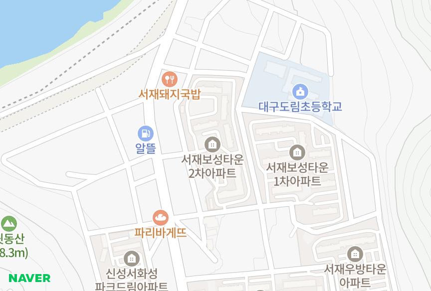 대구광역시 달성군 다사읍 서재리 서재2차보성타운 위치·실거래 시세 지도