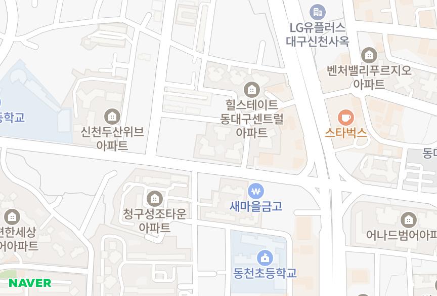 대구광역시 동구 신천동 현대하이페리온1단지 위치·실거래 시세 지도