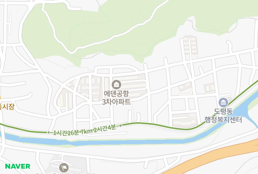 대구광역시 동구 도동 공항3차 위치·실거래 시세 지도
