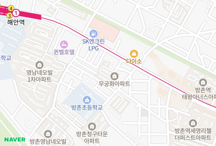 대구광역시 동구 방촌동 무궁화 위치·실거래 시세 지도