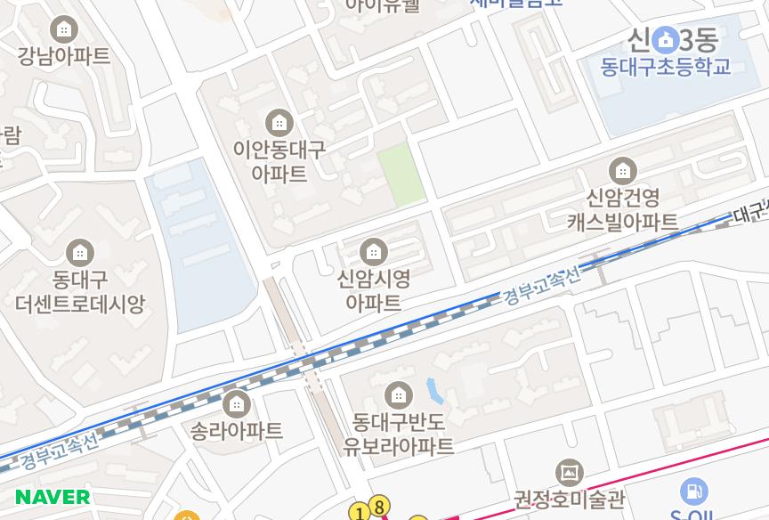 대구광역시 동구 신암동 73신암 위치·실거래 시세 지도