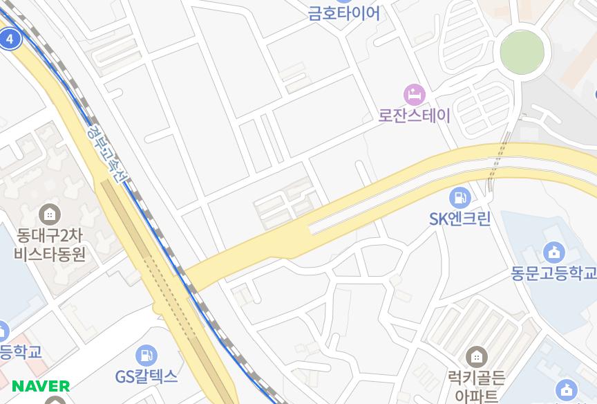대구광역시 동구 효목동 우왕 위치·실거래 시세 지도