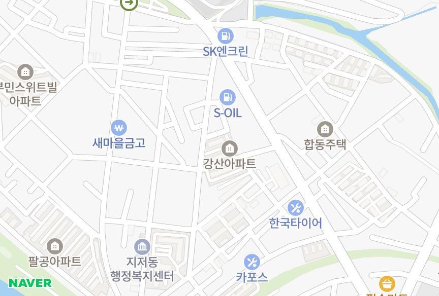 대구광역시 동구 지저동 강산 위치·실거래 시세 지도