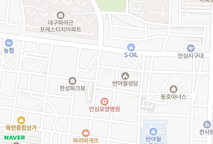 대구광역시 동구 서호동 효성노블시티 위치·실거래 시세 지도