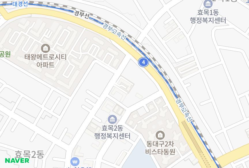 대구광역시 동구 효목동 럭키3차 위치·실거래 시세 지도