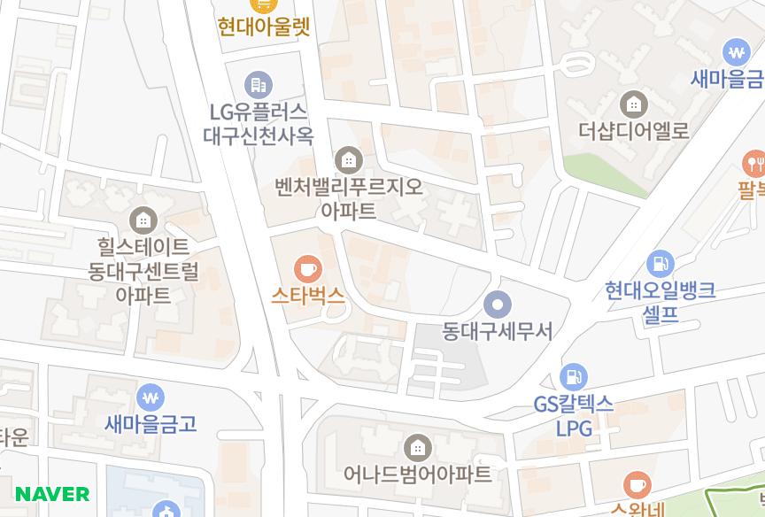 대구광역시 동구 신천동 광산 위치·실거래 시세 지도