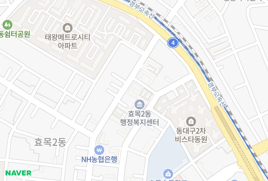 대구광역시 동구 효목동 럭키1차 위치·실거래 시세 지도