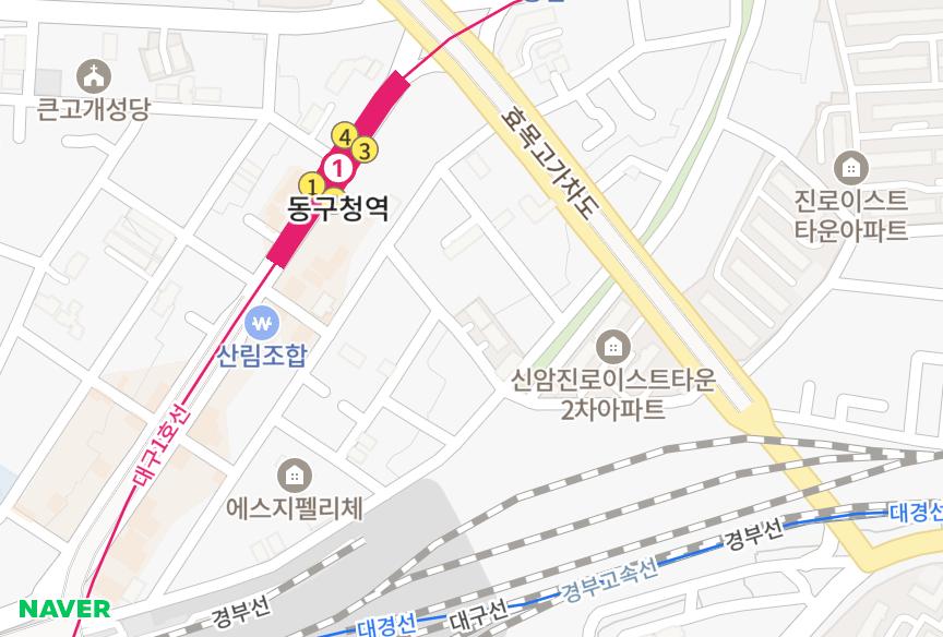 대구광역시 동구 신암동 신암로얄이스트2차 위치·실거래 시세 지도
