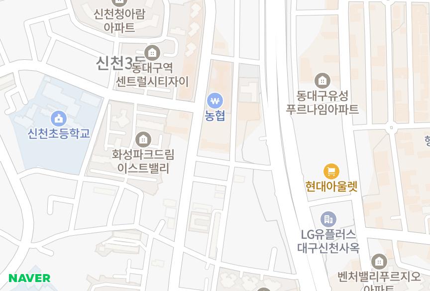 대구광역시 동구 신천동 신라맨션 위치·실거래 시세 지도