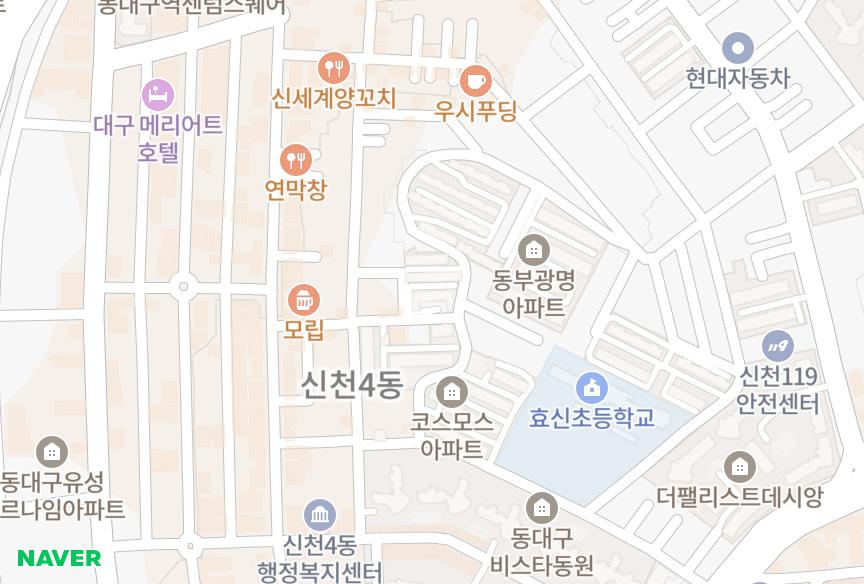 대구광역시 동구 신천동 삼화 위치·실거래 시세 지도
