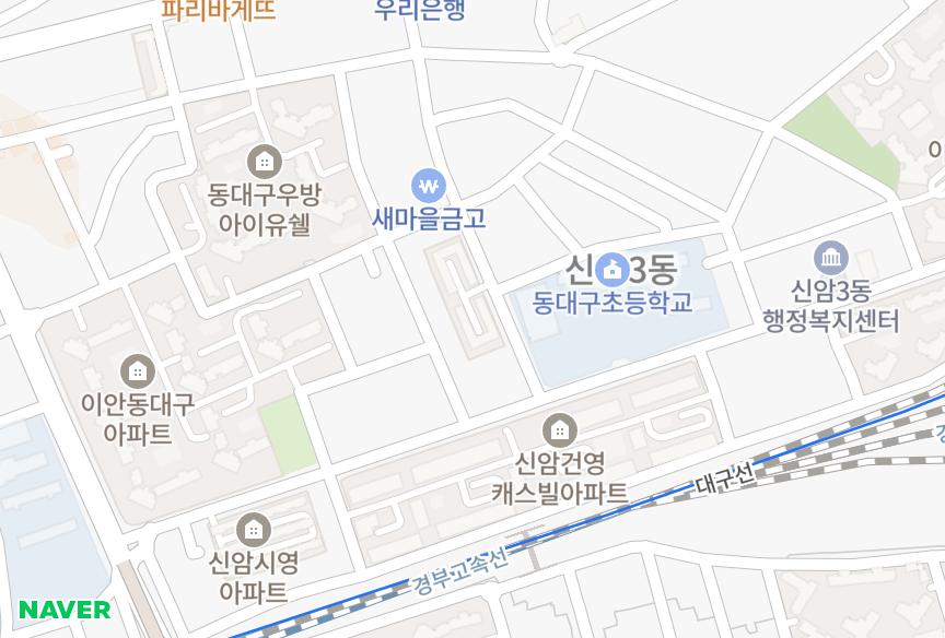 대구광역시 동구 신암동 동양 위치·실거래 시세 지도